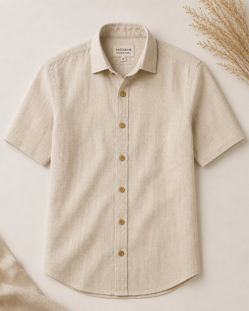 Beige Light Premium Linen shirt
