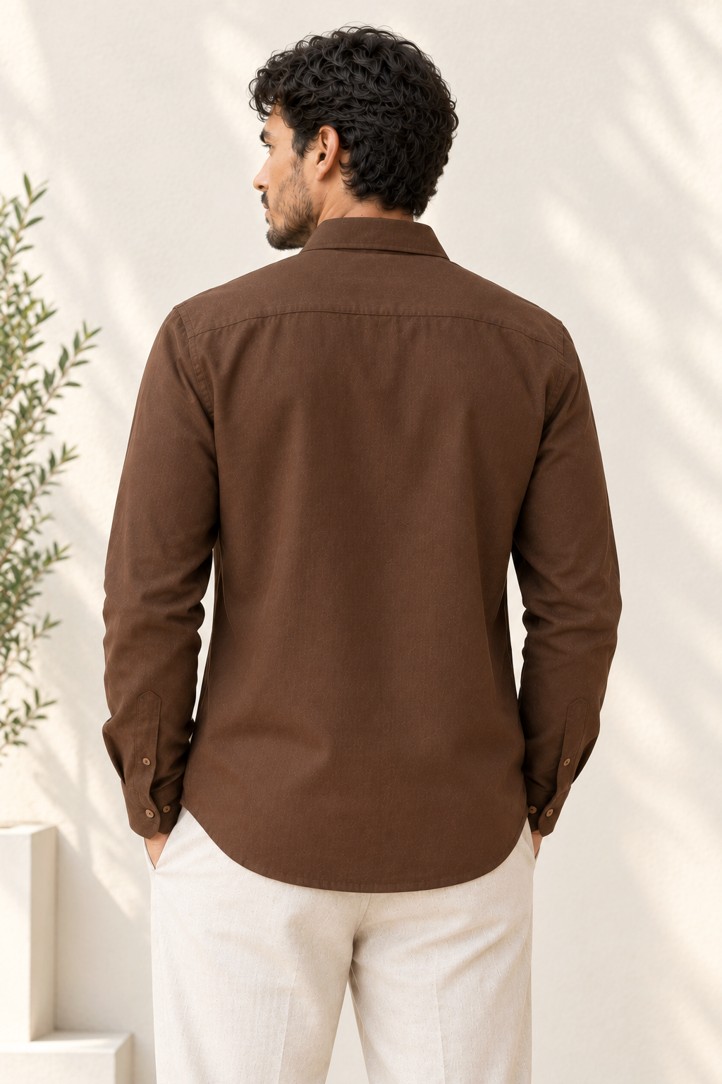 Brown Premium Linen shirt